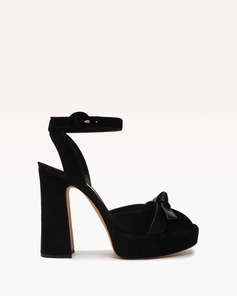 Pepitta 120 Black Sandals PRE FALL 23 35 Black Suede & Nappa Leather