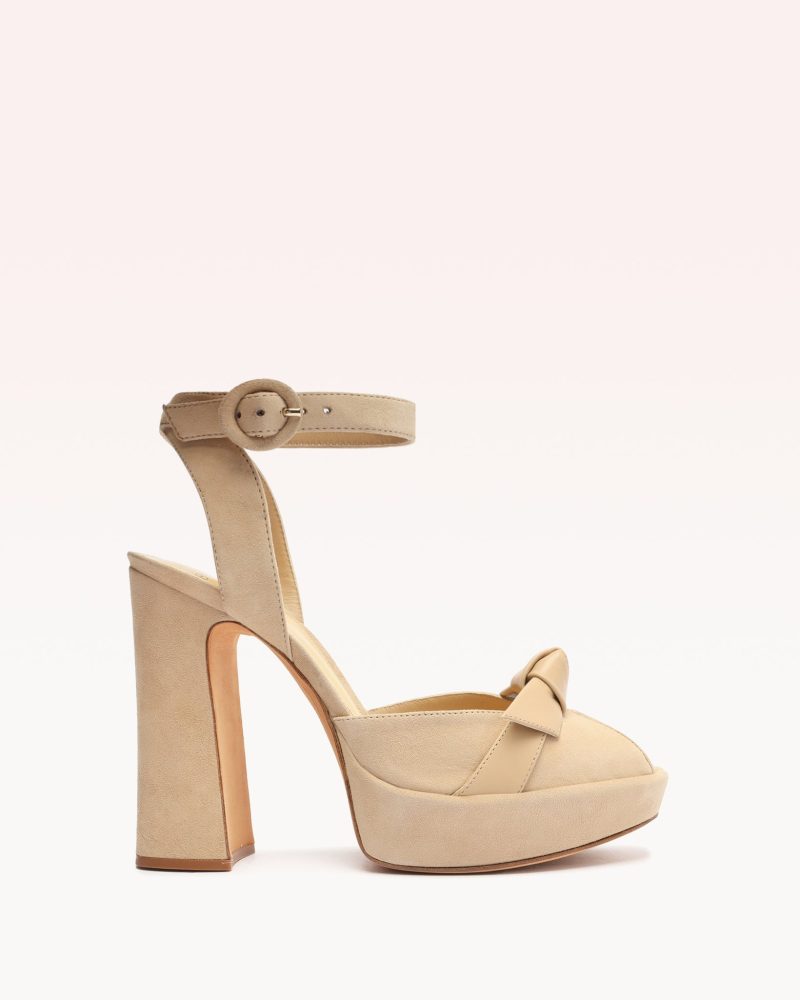 Pepitta 120 Beige Sandals PRE FALL 23 35 Beige Suede & Nappa Leather