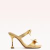 Clarita Square 85 Oro Sandals PRE FALL 23 35 Oro Metallic Leather