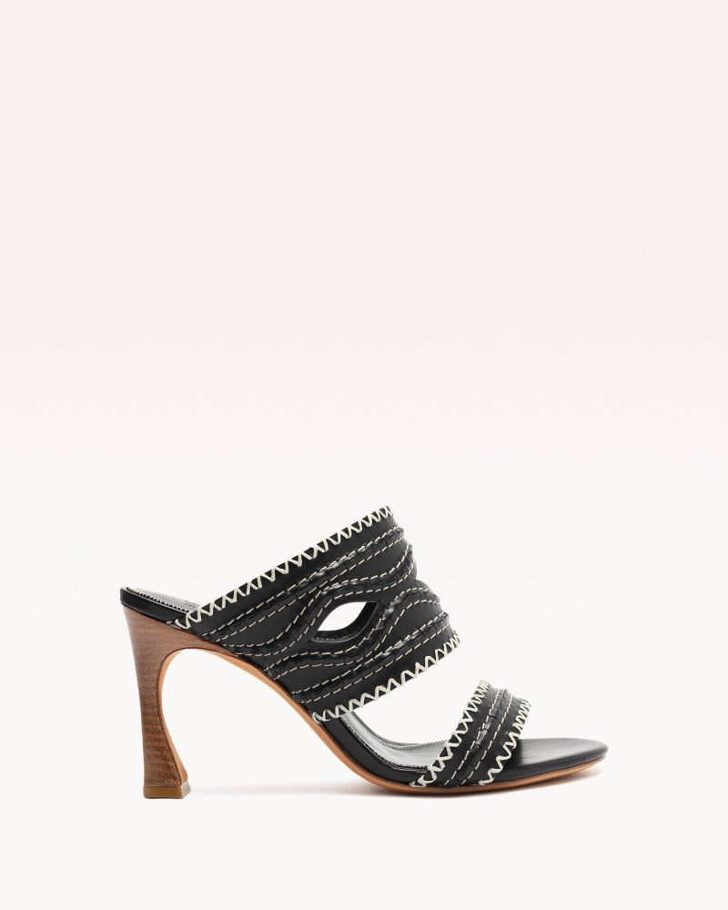 Erika 85 Black Sandals PRE FALL 23 35 Black Calf Leather