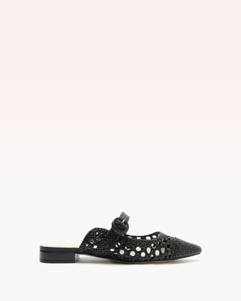 Dallas Mule Black Flats R/24 35 Black Nappa Leather