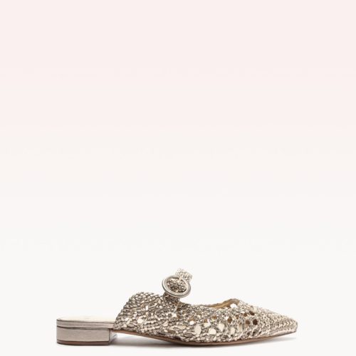 Dallas Mule Metallic Luna Flats R/24 35 Golden Metallic Leather