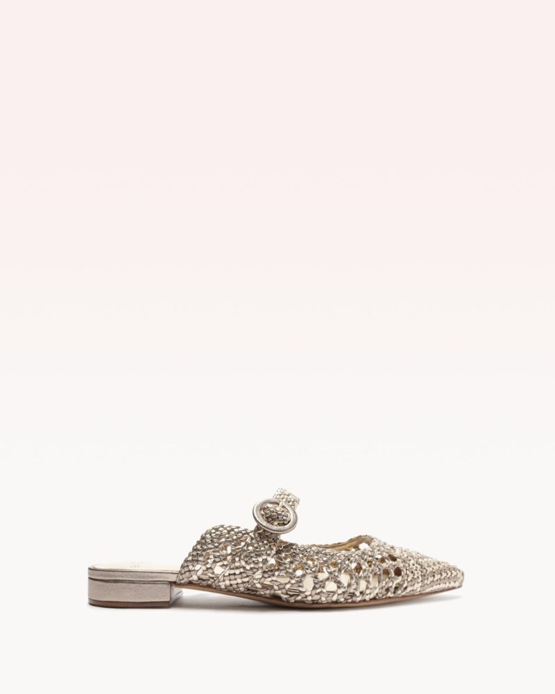 Dallas Mule Metallic Luna Flats R/24 35 Golden Metallic Leather