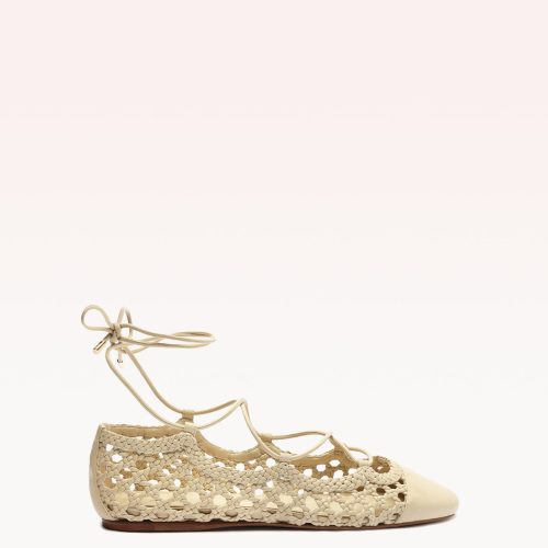 Ballerina Tresse Flat Dove Flats R/24 35 Dove Nappa Kiss/Tresse