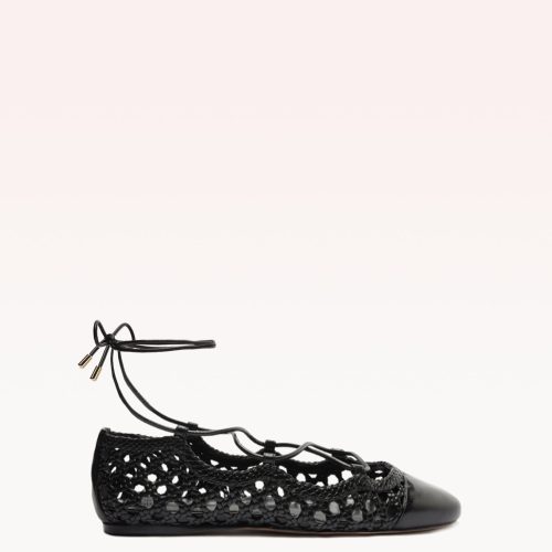 Ballerina Tresse Flat Black Flats R/24 35 Black Nappa Kiss/Tresse