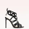 Melody 100 Black Sandals R/24 35 Black Nappa Leather