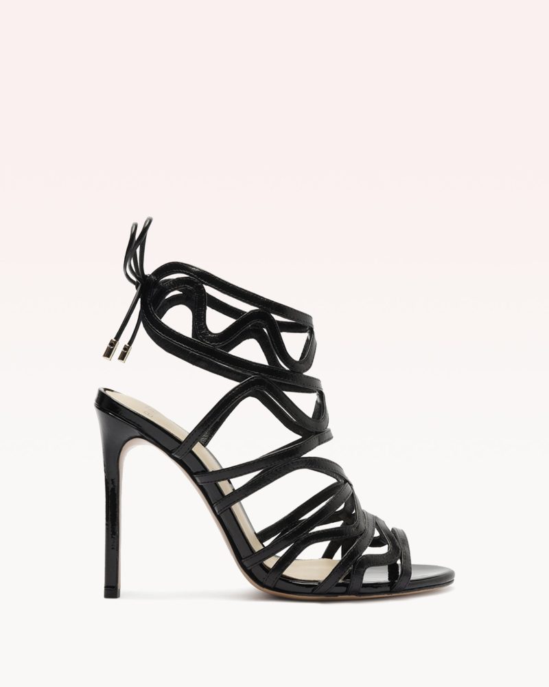 Melody 100 Black Sandals R/24 35 Black Nappa Leather