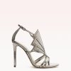 Lola 100 Grafite Sandals P/24 35 Grafite Baby Specchio/Embossed Snake Leather/Nappa Ki