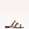 Slim Lolita Slide Espresso Flats Holiday- R/25 35 Espresso Leather