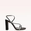 Polly Zircone Block 90 Black Sandals R/24 35 Black Zircone Kiss/Royal Satin