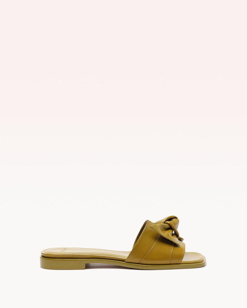 Maxi Clarita Square Flat Bamboo Sandals R/24 35 Bamboo Nappa Leather