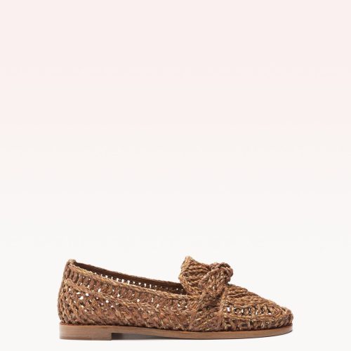 Raffia Penny Loafer Brown Loafers S/24 35 Brown Raffia