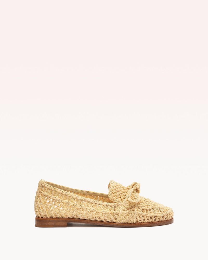 Raffia Penny Loafer Pearl Loafers S/24 35 Pearl Raffia