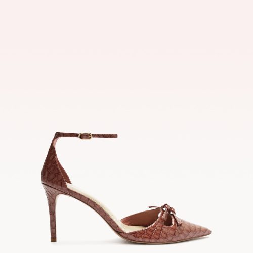 Kate 85 Clay Pumps P/24 35 Clay Crocco Patent Leather/Nappa Ki