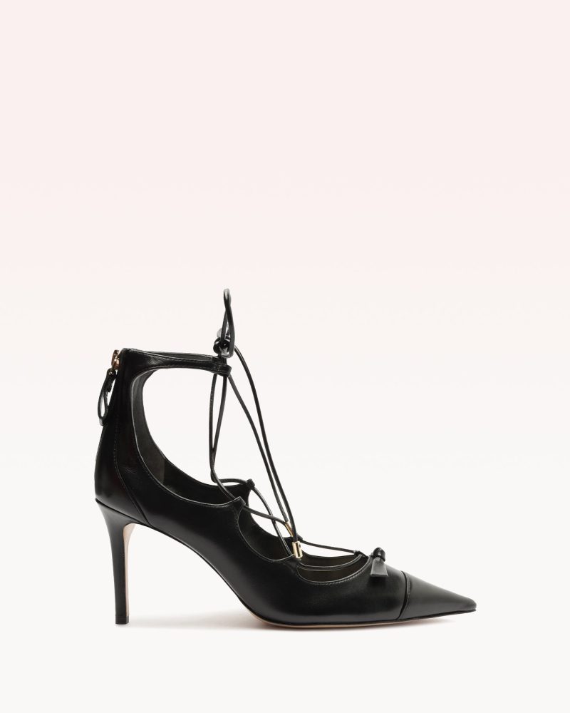 Slim Clarita Lace Up Pump Pumps F/24 35 Black Nappa Leather