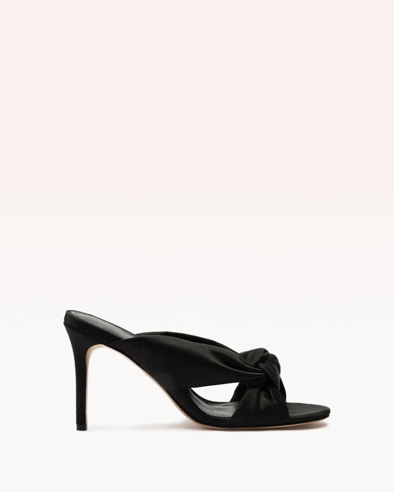 Sofia 85 Black Sandals R/24 35 Black Royal Satin