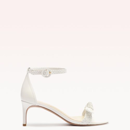 Clarita 60 Tresse White Sandals S/24 35 White Nappa Tresse