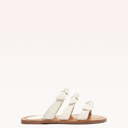 Braided Lolita Flat White Flats S/24 35 White Nappa Leather