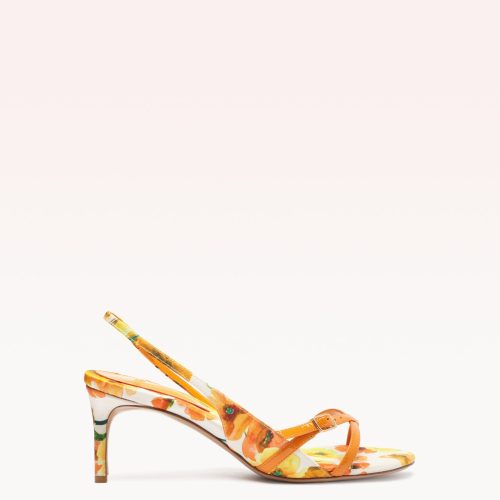 Maia 60 Floral Custard Sandals S/24 35 Custard New Patent & Seta Floral