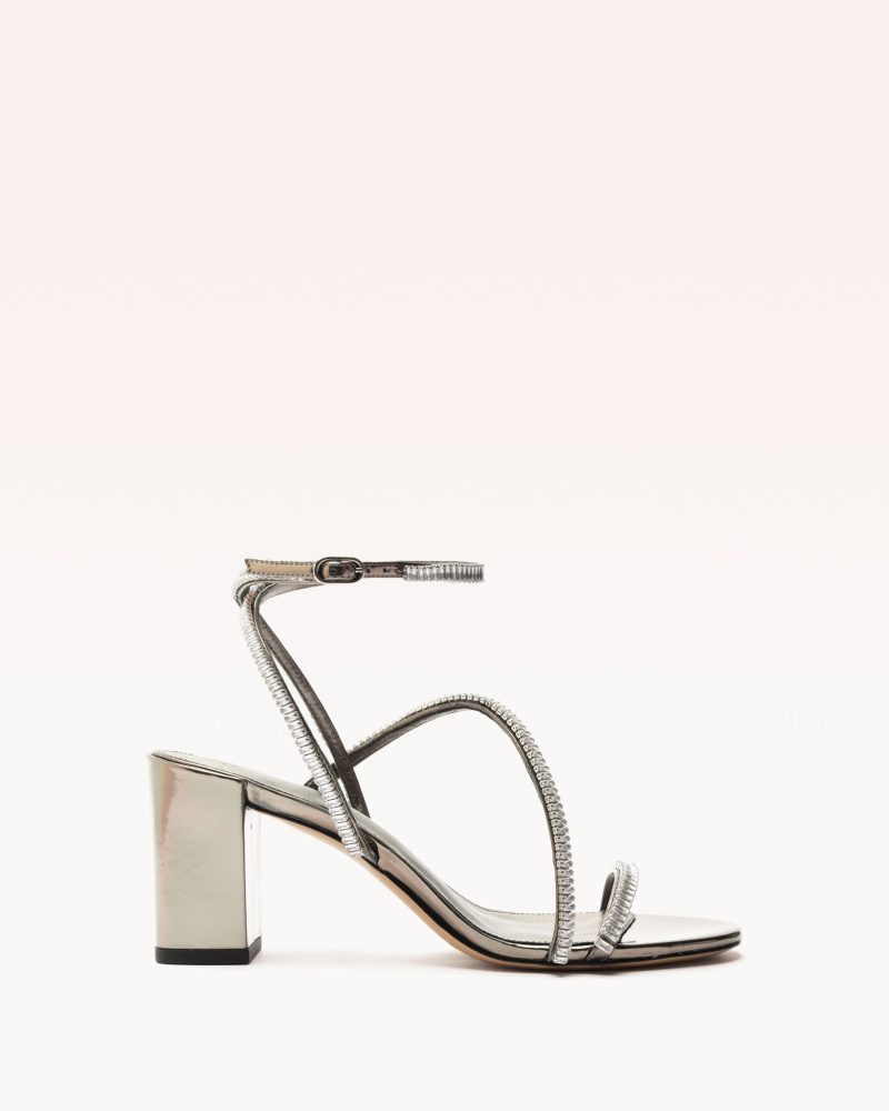 Leah Zircone 70 Sandals Holiday- R/25 35 Pewter Baby Specchio