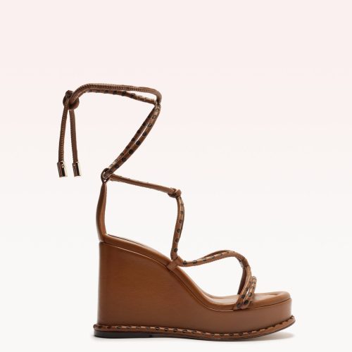 Donna Sandal Wedges R/25 35 Espresso Nappa Leather