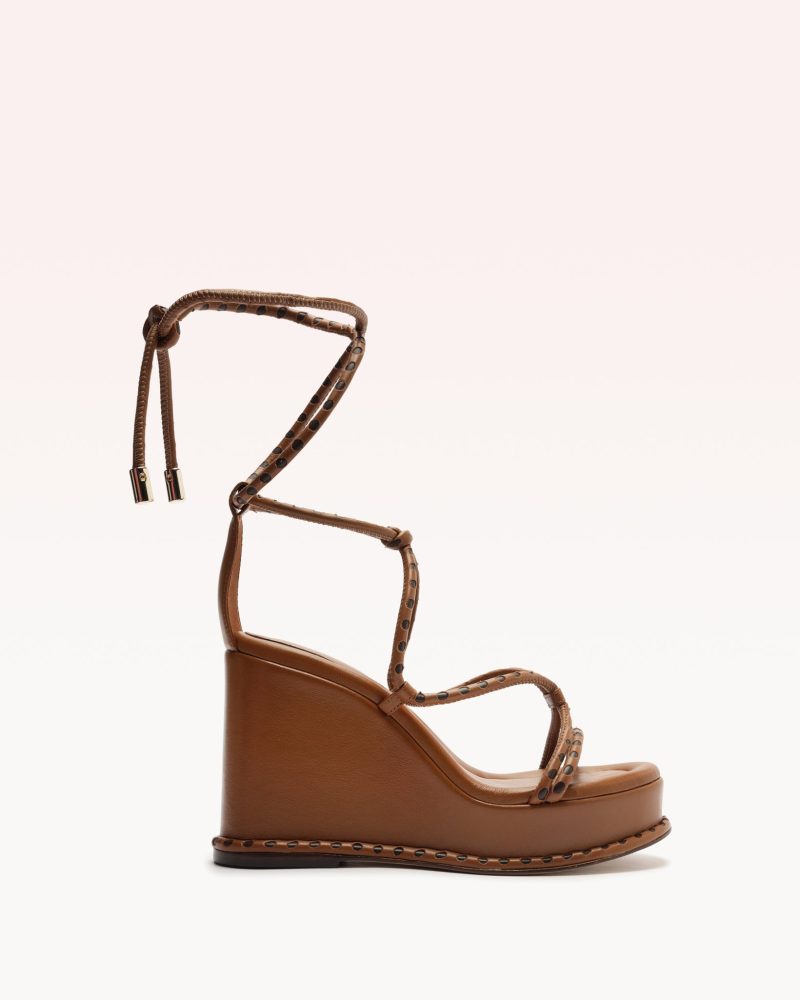 Donna Sandal Wedges R/25 35 Espresso Nappa Leather