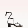 Donna 45 Sandals R/25 35 Black Nappa Leather