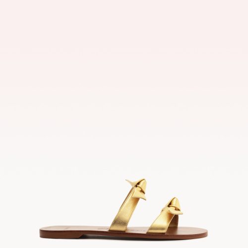 Clarita Holiday Prosperity Flats Holiday- R/25 35 Oro Metallic Leather